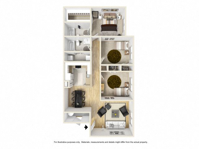 northlake apartments Jacksonville Florida three bedroom two bathroom1100 square feet